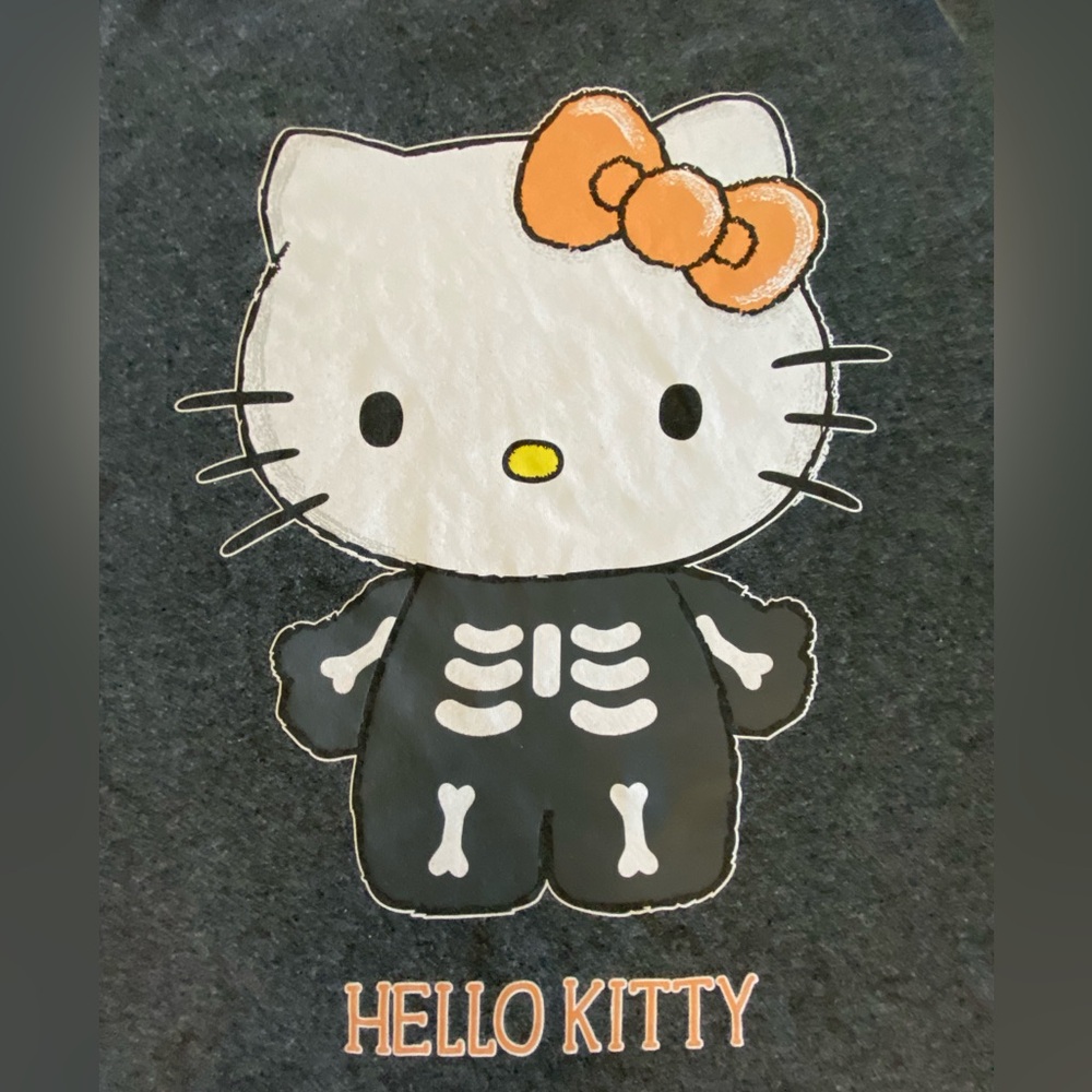 Hello Kitty Gray Tee with Orange Bow Graphic Size 3X relaxed fit